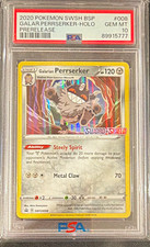 2020 Pokémon SWSH Black Star Promo #008 Galarian Perrserker — Prerelease Holo