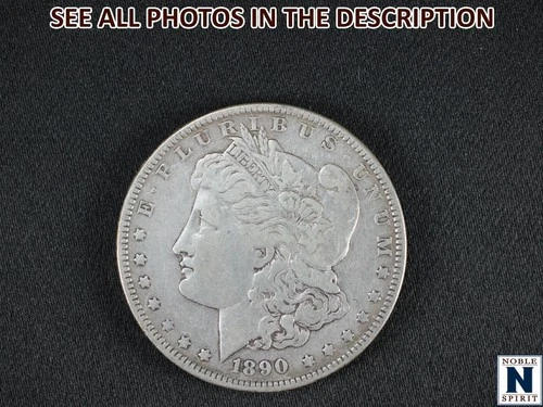 NobleSpirit Desirable 1890 Morgan SILVER Dollar F Fine+