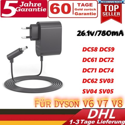 26.1V Ladegerät Ladekabel für Dyson 205720-03/967813-03 V6 V7 V8 DC58 DC59 DC61