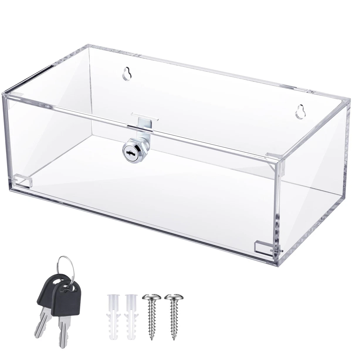 Caja de cerradura para medicamentos para refrigerador con llaves y herrajes de montaje 8 x 4,5 x 3 pulgadas...