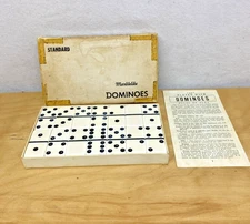 Vintage Standard  Marblelike Dominoes. With Rules For The Game Of “42” A