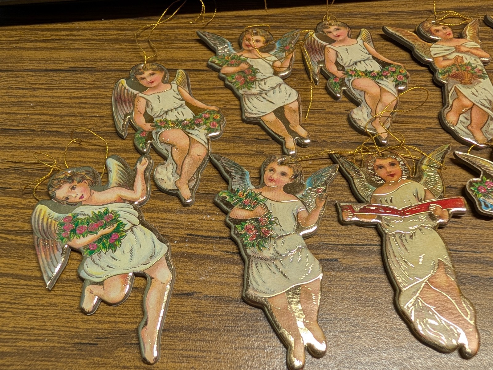 Vintage Merrimack Publishing Corp. 1979 Lot of 12 Die Cut Christmas Ornaments