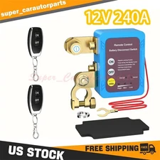 Remote Battery Disconnect Switch 12V 240A Battery Kill Switch for Auto RV ATV US