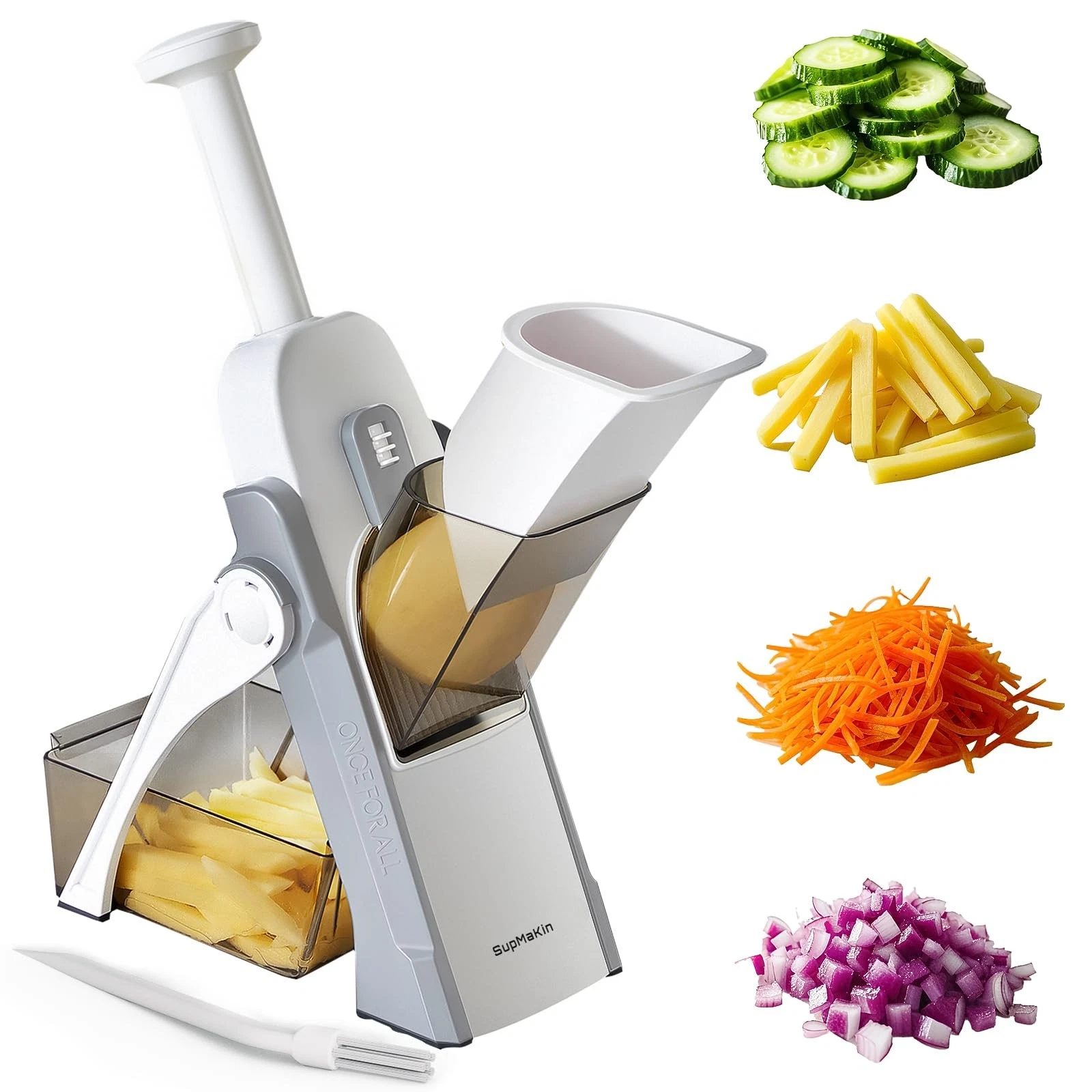 Safe Mandoline Slicer, Potato Slicer Maual Vegetable Chopper Adjustable Thick...