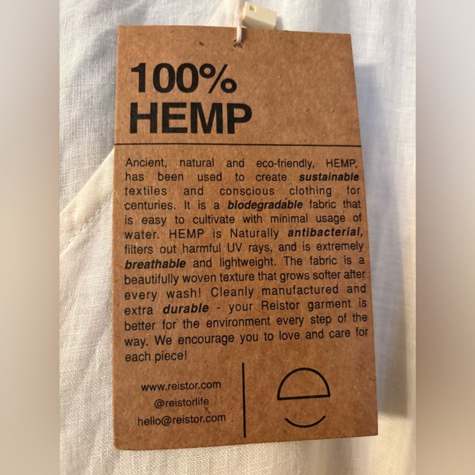 REISTOR SIZE XL2XL OFF WHITE BREAKFAST IN BED WIDE LEG 100% HEMP JUMPSUIT thumbnail 15