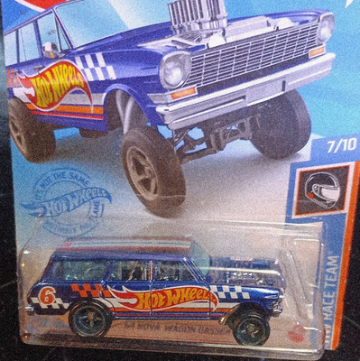 Hot Wheels super treasure hunt. Race Team '64 Nova Wagon Gasser 