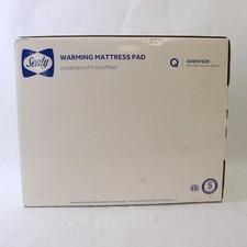 Sealy Warming Mattress Pad 100 Polyester White 2 Controllers Queen 60" x 80"
