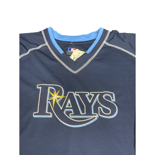 Maillot Tampa Bay Rays Performance Practice 2XL bleu marine brodé MLB - Photo 3/10