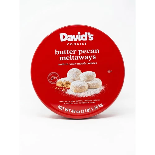 David's Cookies Biscuits Butter Pecan Meltaways 48 oz Holiday Gift Box Sweets - product listing photo