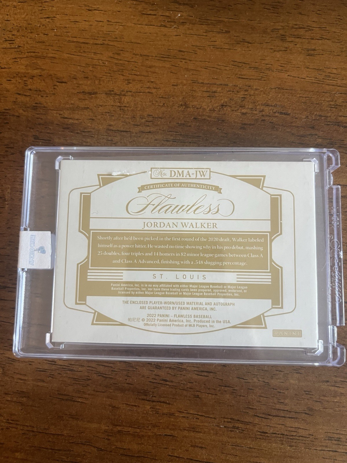 2022 FLAWLESS JORDAN WALKER /7 RPA ROOKIE DUEL PATCH AUTO MINT SSP CARDINALS view 2