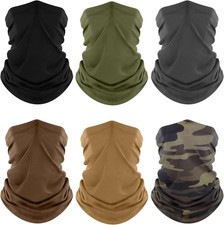 Neck Gaiter, 6 Pack Cooling UV Protection Bandana Face Mask Gator Scarf for Men