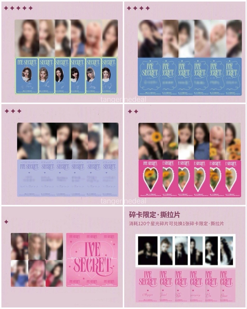 IVE - IVE SECRET QQ MUSIC CHINA 1 2 3 4 5 STAR PHOTOCARD OFFICIAL