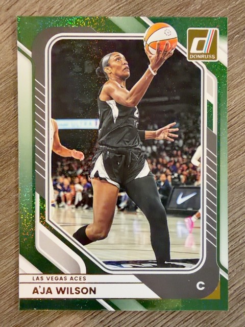 2026 Donruss WNBA A'ja Wilson Green Shimmer #60 Las Vegas Aces