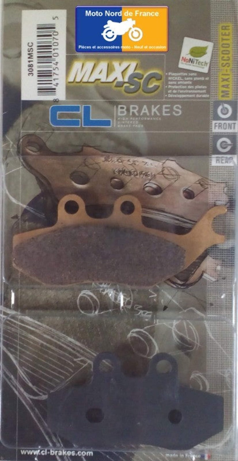 Plaquettes Carbone Lorraine métal fritté premium Italjet 250 Jupiter 2002