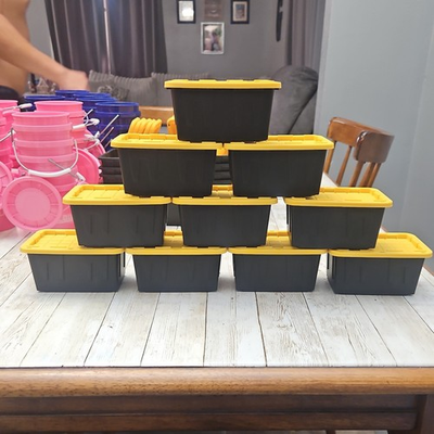 #ad 10x Lowe’s Teeny Tote Viral Tiktok Mini Plastic Storage Totes FREE SHIPPING $49.99