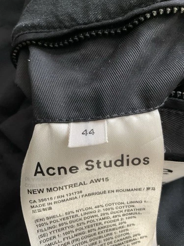 Acne Studious New Montreal AW15 Long Down Puffer Jacket Men's 44 (fits M) Black image 24