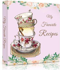 Recipe Binder with Plastic Sleeves, Full Page Cards and Dividers, Recipe Binder