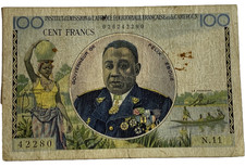 💥💥ND (1957) FRENCH EQUATORIAL AFRICA CAMEROON 100 FRANCS⭐
