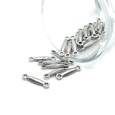 Silver Decorative Bar Connectors, 18x3.5mm - US Seller
