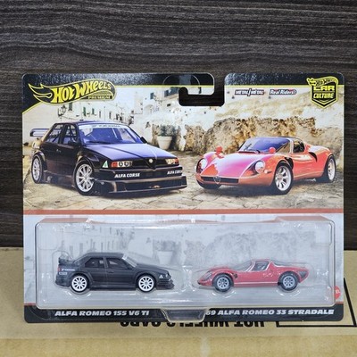HOT WHEELS PREMIUM ALFA ROMEO 155 V6 TI + 69 ALFA ROMEO 33 STRADALE TWIN PACK