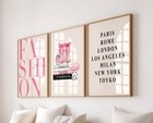 Set of 3 Trendy Prints | Pink Fashion Wall Art | A5 A4 A3