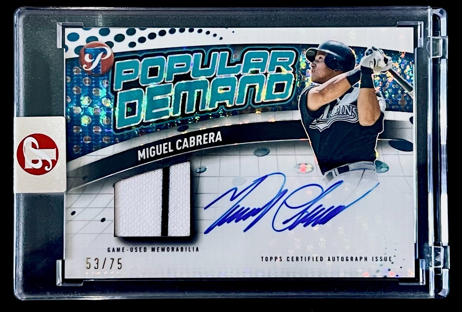 2026 Topps Pristine Miguel Cabrera Popular Demand Auto Autograph Relic 53/75 SSP