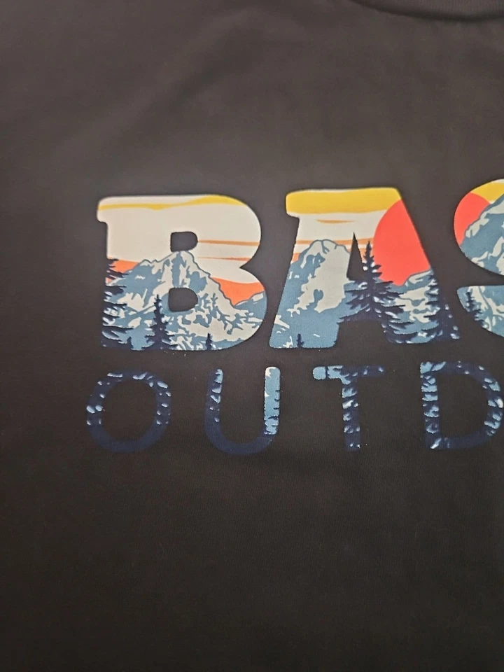 Bass Outdoor Mountain Graphic Crew Neck Short Sleeve Men's T-Shirt XL Black - Image 3 of 4