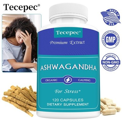 Organic Ashwagandh 1000 mg Dietary Supplement for Stress Calm Anxiety Relief