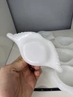 Vtg Set of 6 Glasbake Milk Glass Crab Shell Baking Dishes Deviled Crab J-110