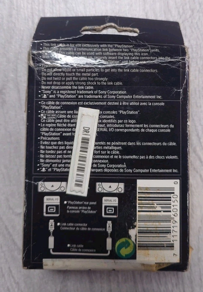 SONY PLAYSTATION 1 PS1 OFFICIAL GENUINE CONSOLE SYSTEM LINK UP CABLE SCPH-1040 e