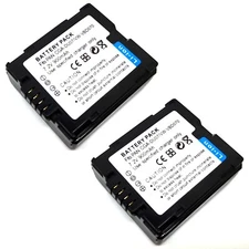 2x Battery For CGA-DU07 Panasonic SDR-H29 SDR-H200 SDR-H250 SDR-H258 SDR-H280