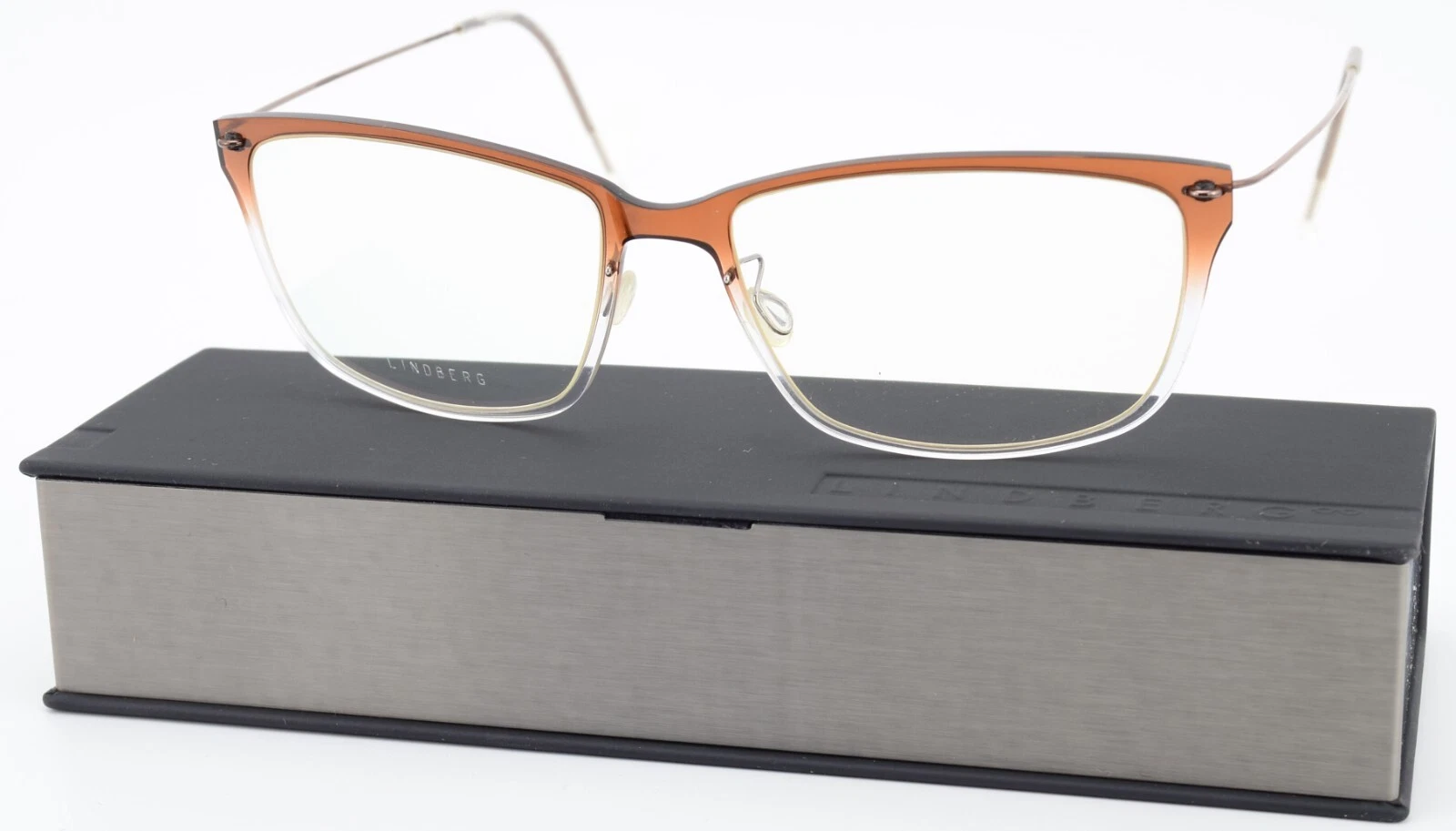Lindberg Glasses Frame Now 6504 53 16 TB 150 Col. C02G/PU12 Brown Clear