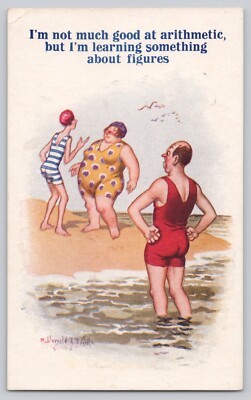 Postcard Humor ''I'm not good at arithmetic......'' Bamforth Comic