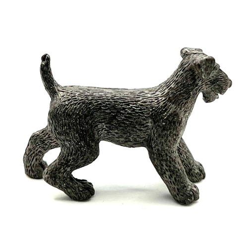 Rare A.E. Williams English Pewter Schnauzer Figurine Marked EOR - Picture 6 of 11