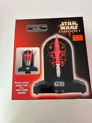 STAR WARS DARTH MAUL RÉVEIL D'ACTION MUSICALE SUSPENDU neuf instructions