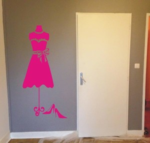 Sticker Bustier Et Chaussures Feminin Trompe L Oeil Couleur Et Taille Au Choix Ebay