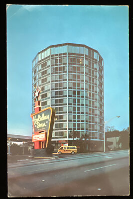 Vintage Tallahassee FL Downtown Outside Aerial View Night Holiday Inn Postcard