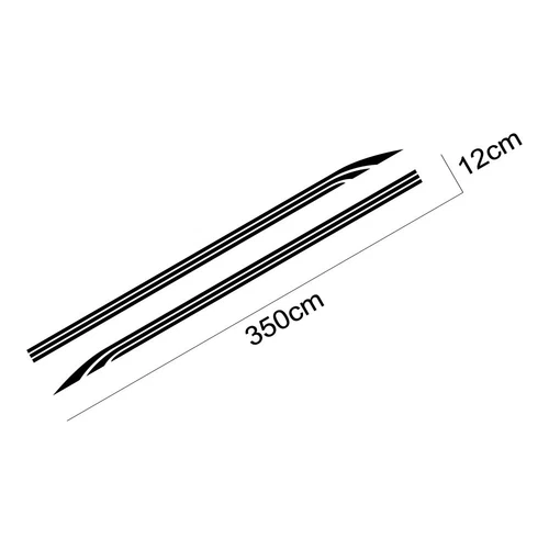Graphic Two Sides Stripe Car Sticker For Chevrolet Avalanche Waist Line Decals - Picture 4 of 8
