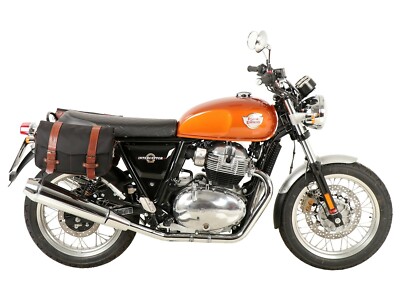 Royal Enfield Interceptor Panniers Legacy Medium Black & C-Bow Kit H&B (2018-)
