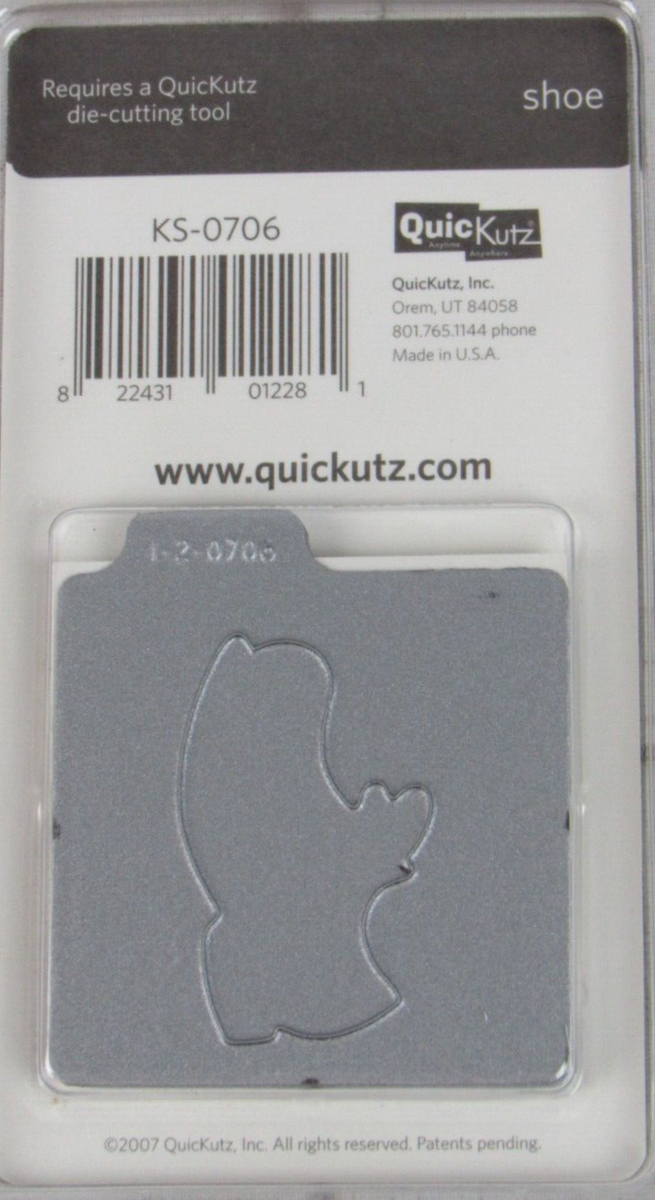 QuicKutz Shoe 2x2, 2 Cutting Die Set KS-0706 | eBay