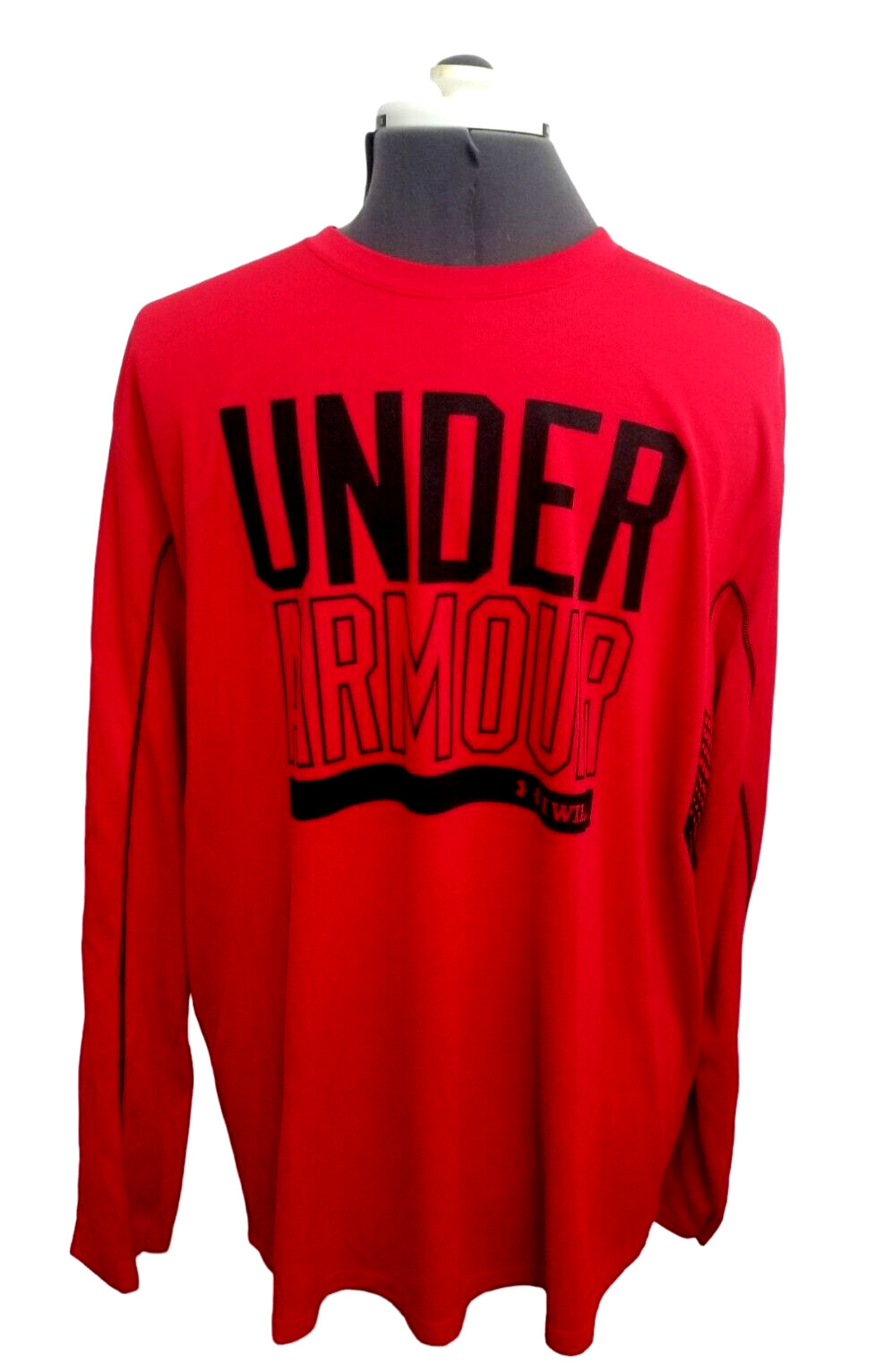 Under Armour Activewear Mens Shirt Size 2XL, PIT TO PIT 30 IN Red Heatgear