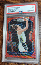 2021 Prizm WNBA Marina Mabrey RC RUBY WAVE PSA 9! POP 1! NONE HIGHER! ROOKIE!