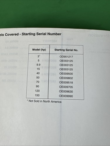 Force Outboards 90-823871 792 TECHNICIAN'S Handbook - Service Manual for 1993 - Picture 5 of 5