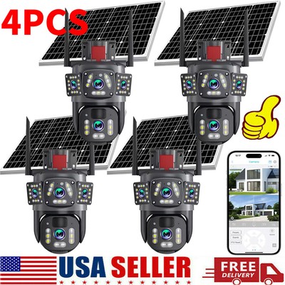 Solar Battery Powered Wireless WiFi Outdoor Pan/Tilt Home Security Camera System