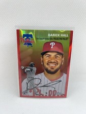 2023 Topps Chrome Platinum Darick Hall RC Red Refractor #’d /5 Phillies SSP
