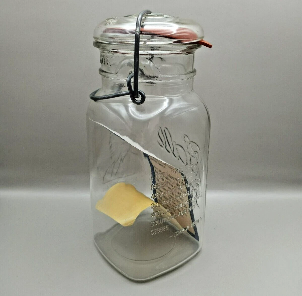 NEW Vintage 1995 Limited Edition Ball Ideal Wire Side Fisher 80th Birthday Jar