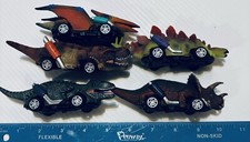Dinosaur Pull Back Toy Cars Lot Of 5