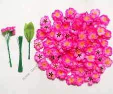 Artificial Fake Silk Flower Bright Pink Cherry Blossom Bonsai Kit Hoa Dao Tet