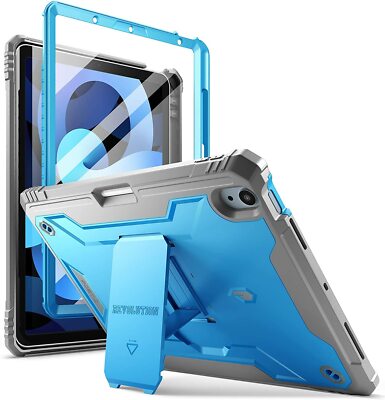 For  iPad Air 5 / Air 4 Case | Poetic with Kickstand Built-in-Screen Cover Blue