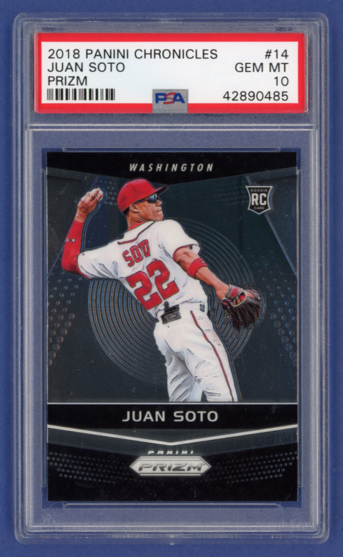 2018 Panini Chronicles Prizm #14 - JUAN SOTO ROOKIE (RC) - NYMets PSA 10 GEM MT